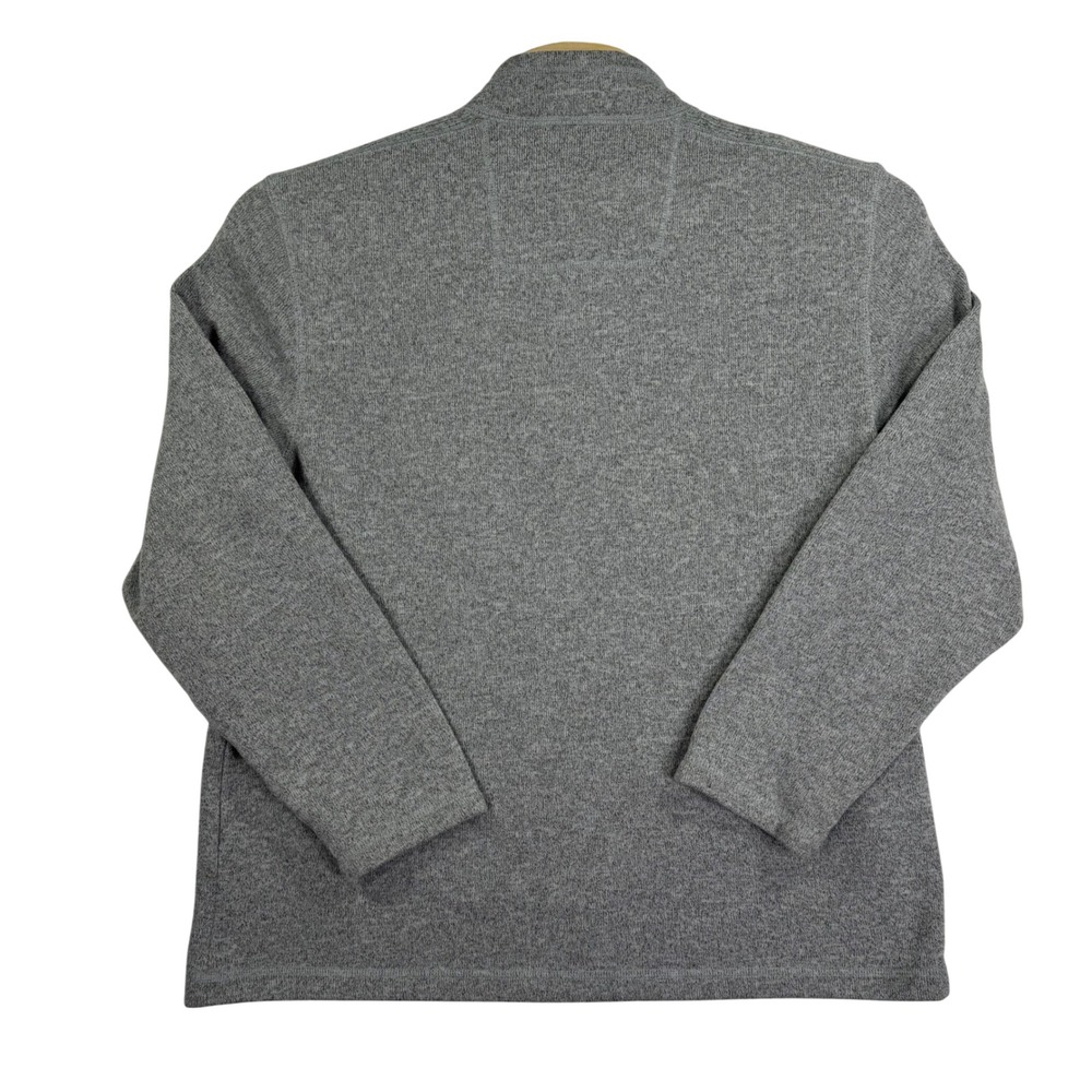 G.H. Bass & Co. Men's XXL Gray Pullover Button Mock Neck Sweater Fleece Layering - Picture 3 of 8